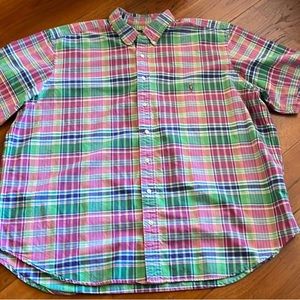 Ralph Lauren Button Down Plaid Shirt - Great for summer